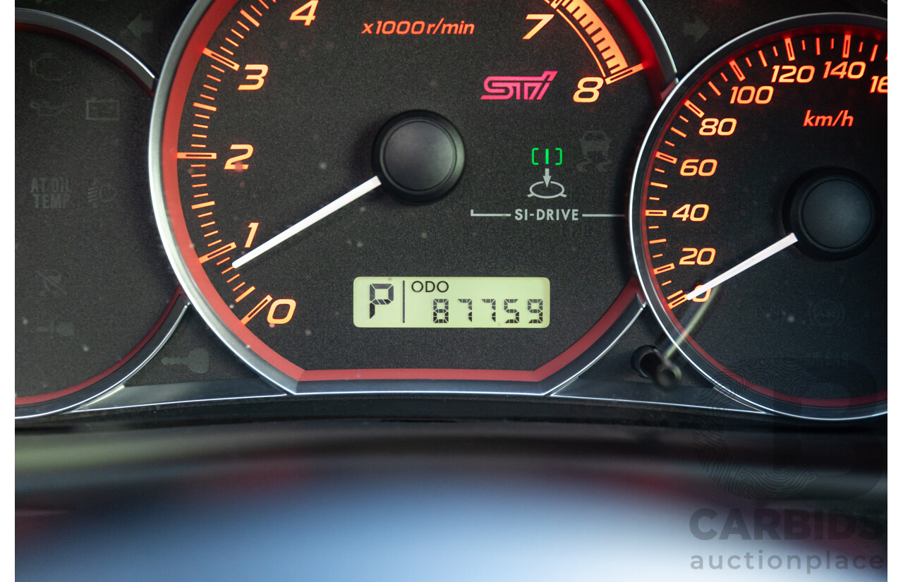 7/2012 Subaru WRX STi Spec R MY12 4d Sedan Obsidian Black Turbo 2.5L