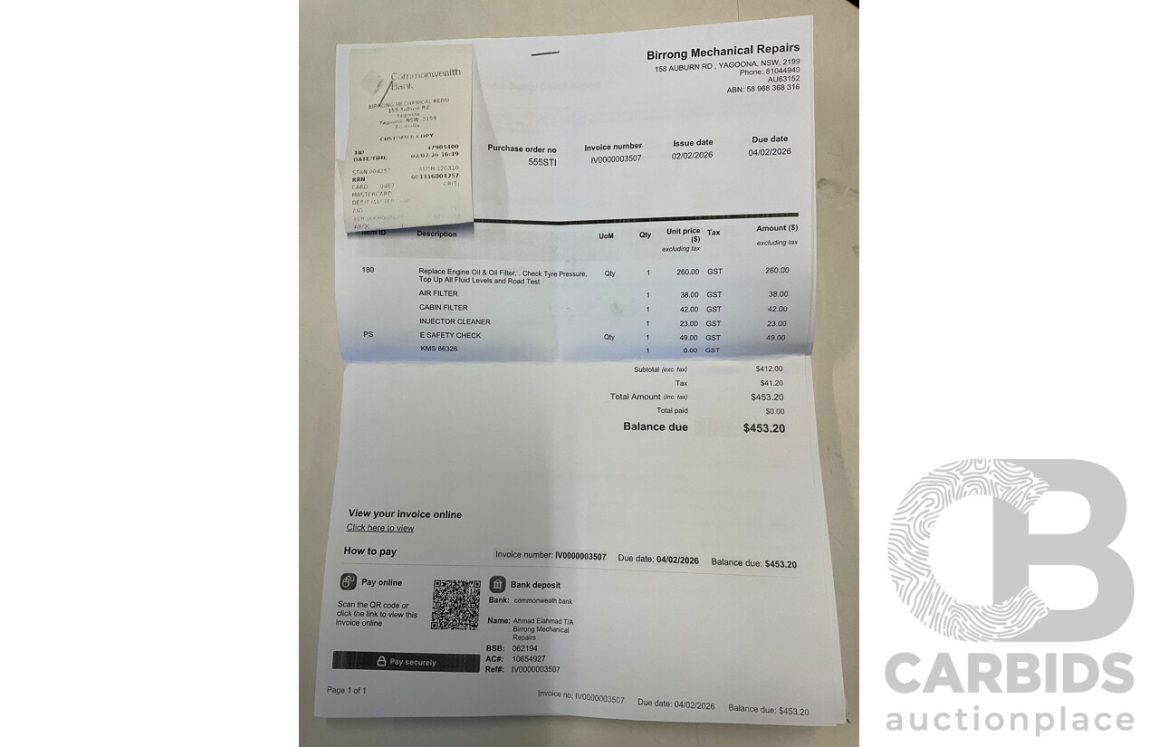 7/2012 Subaru WRX STi Spec R MY12 4d Sedan Obsidian Black Turbo 2.5L