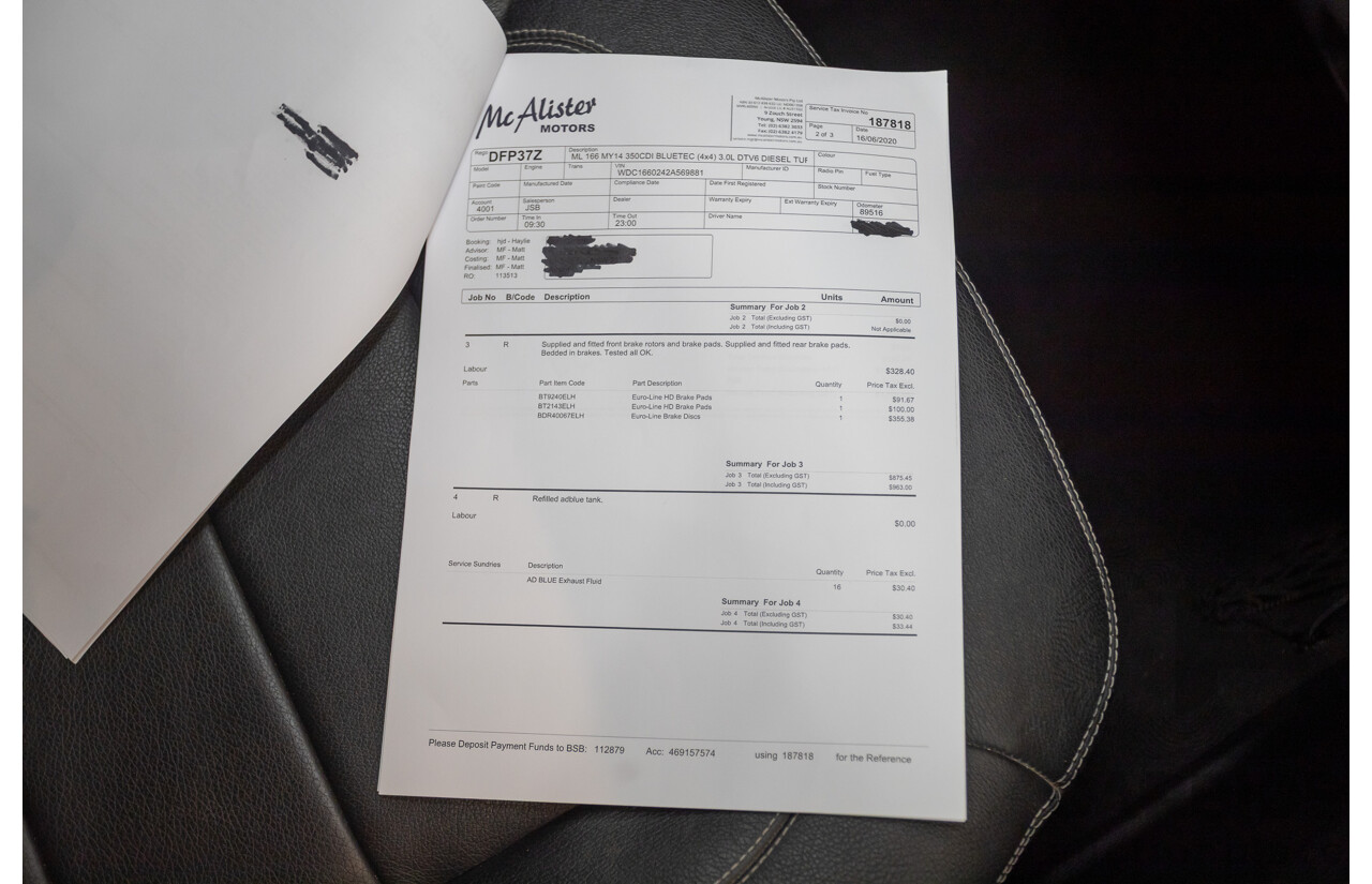 9/2015 Mercedes-Benz ML 350 CDI Bluetec (AWD) 166 MY15 4D Wagon Iridium Silver Metallic Turbo Diesel 3.0L