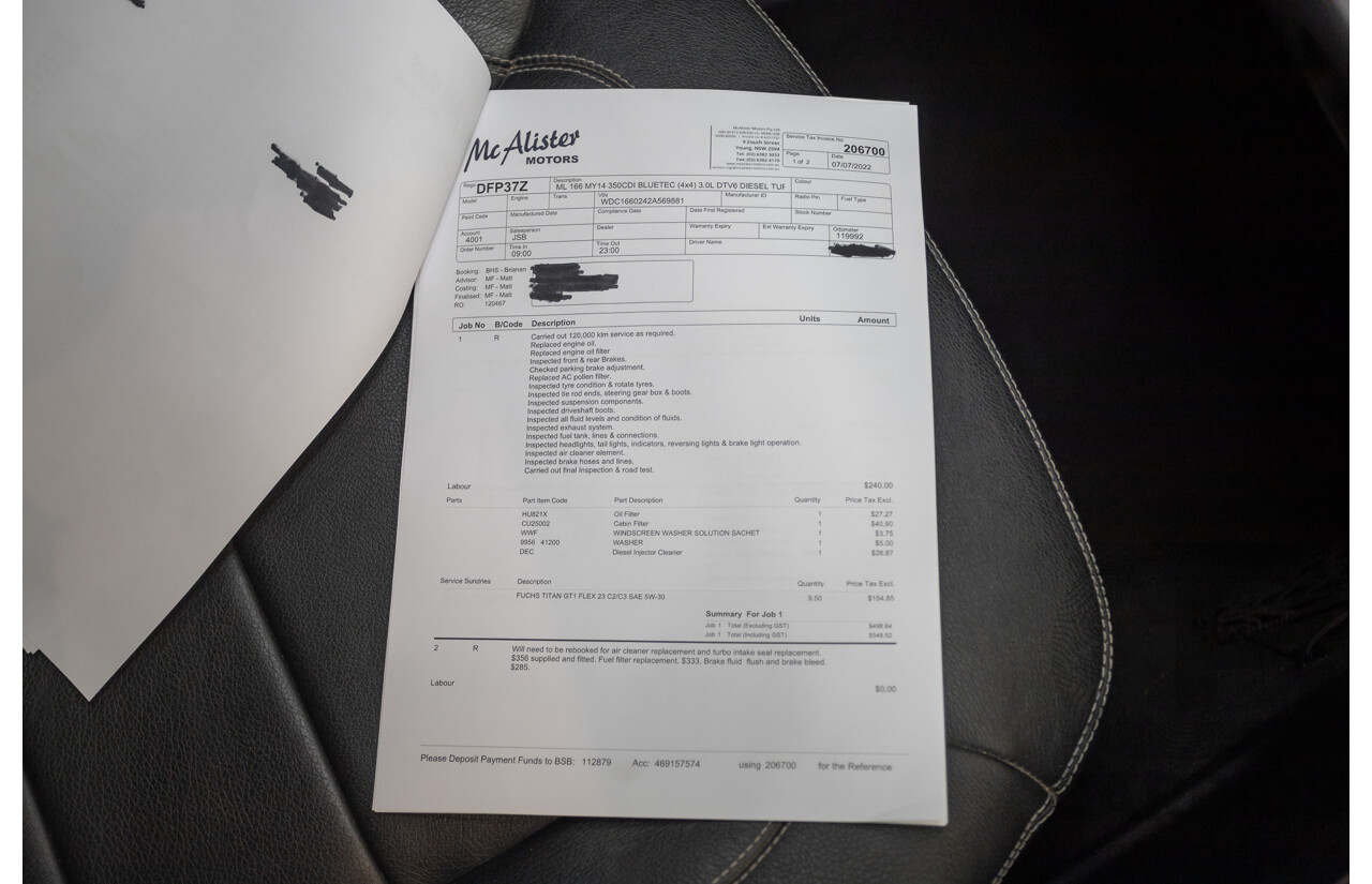 9/2015 Mercedes-Benz ML 350 CDI Bluetec (AWD) 166 MY15 4D Wagon Iridium Silver Metallic Turbo Diesel 3.0L