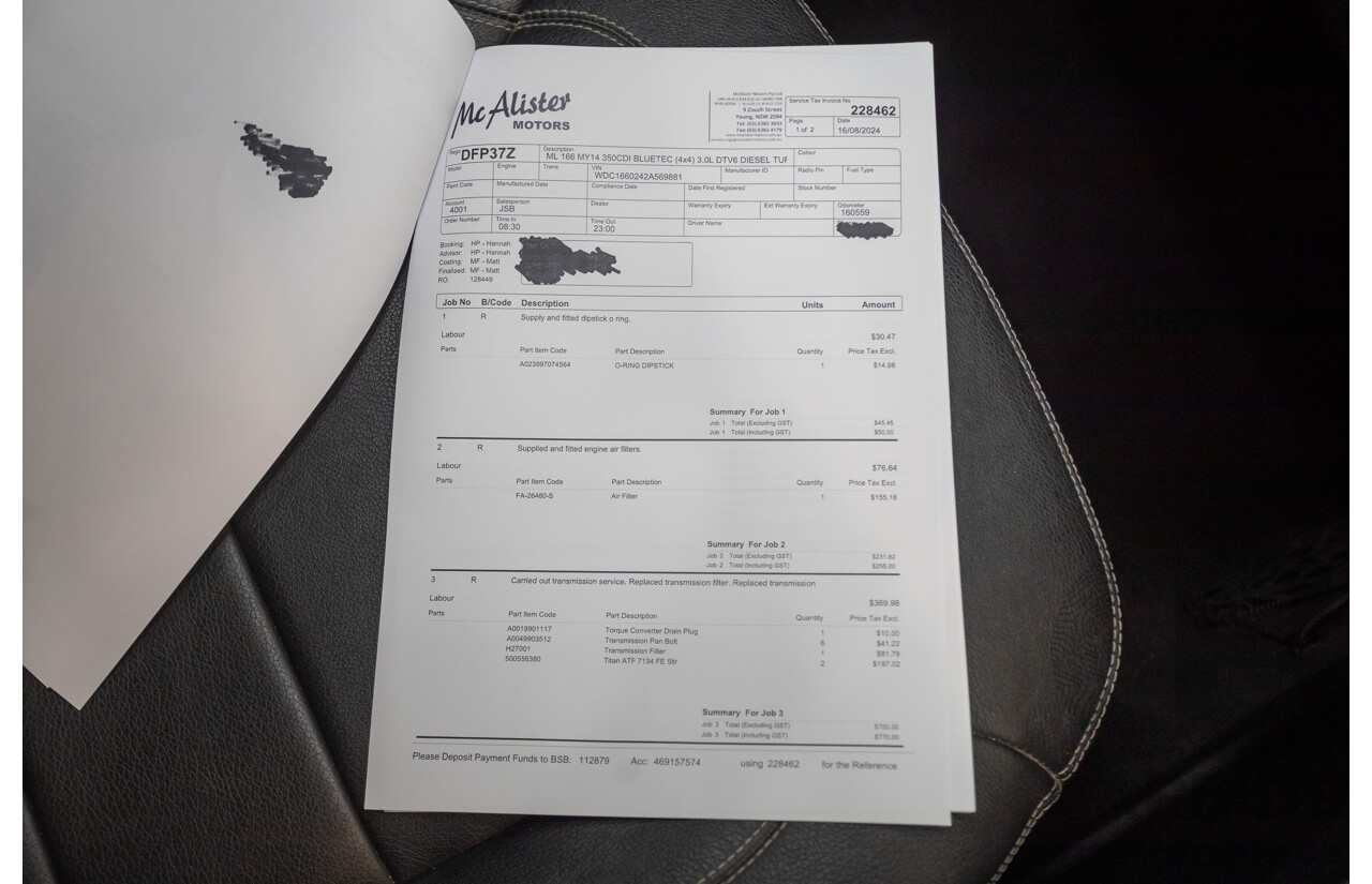 9/2015 Mercedes-Benz ML 350 CDI Bluetec (AWD) 166 MY15 4D Wagon Iridium Silver Metallic Turbo Diesel 3.0L