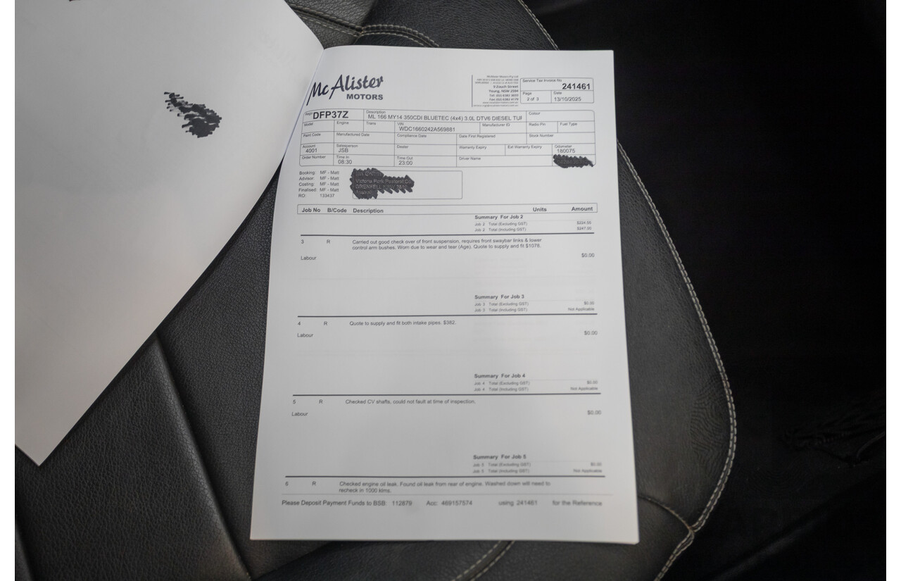 9/2015 Mercedes-Benz ML 350 CDI Bluetec (AWD) 166 MY15 4D Wagon Iridium Silver Metallic Turbo Diesel 3.0L