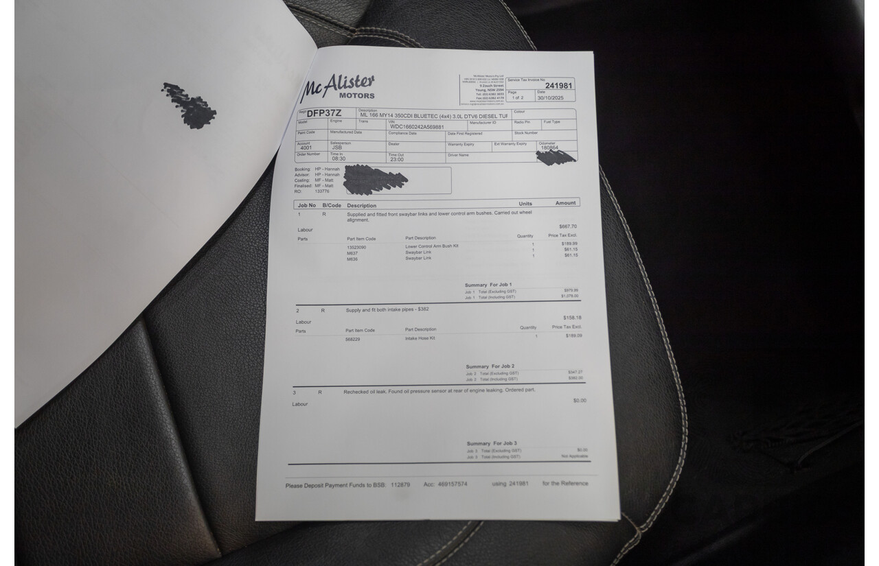 9/2015 Mercedes-Benz ML 350 CDI Bluetec (AWD) 166 MY15 4D Wagon Iridium Silver Metallic Turbo Diesel 3.0L