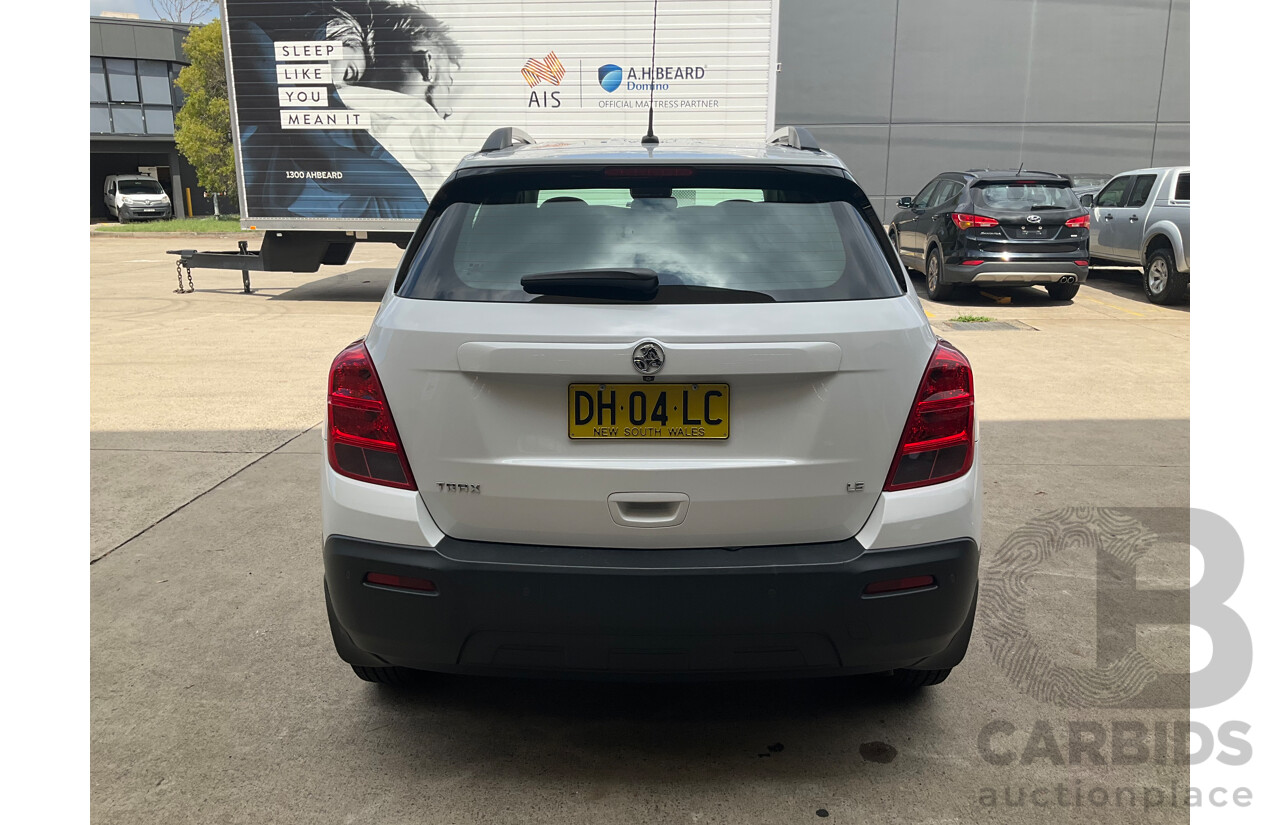 6/2014 Holden Trax LS TJ 4d Wagon Summit White 1.8L