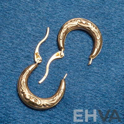 9ct Yellow Gold Huggies Earrings Pair - 0.5gms