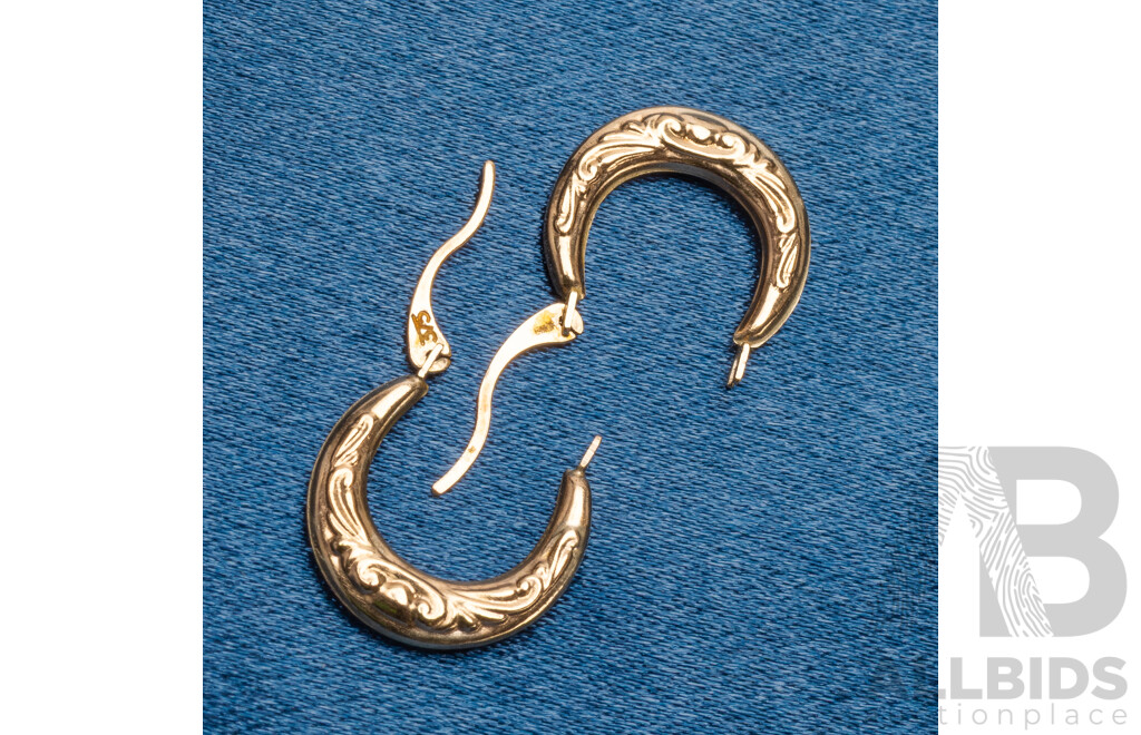 9ct Yellow Gold Huggies Earrings Pair - 0.5gms
