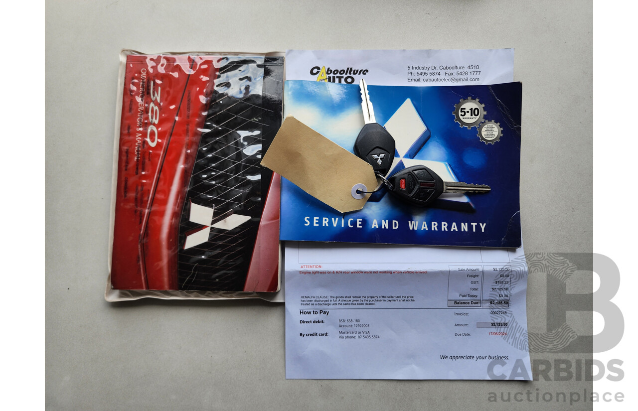 1/2007 Mitsubishi 380 ES DB SERIES II 4d Sedan White 3.8L