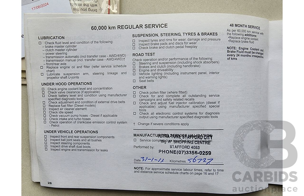 1/2007 Mitsubishi 380 ES DB SERIES II 4d Sedan White 3.8L