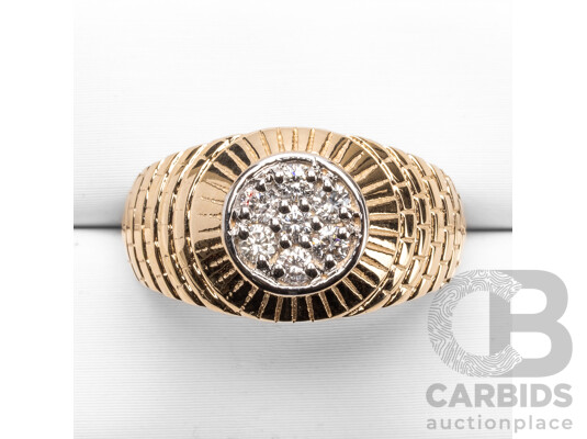 9ct Yellow Gold Natural Diamond Ring with IGI Valuation - Size N