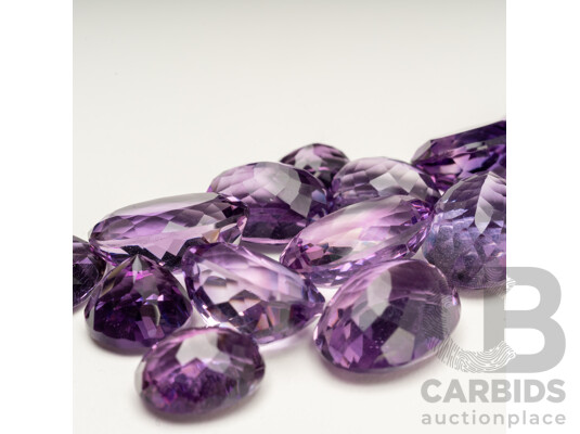 200 Carat Natural Amethyst Parcel – Bulk Gemstone Lot