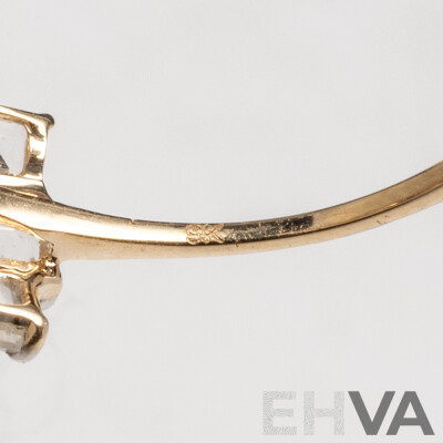 9ct Yellow Gold Natural Ruby, Topaz & Diamond Ring with Valuation - Size L.5