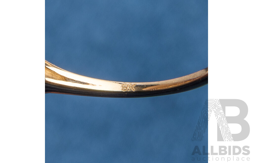 9ct Yellow Gold Natural Ruby & Diamond Ring with Valuation - Size L.5