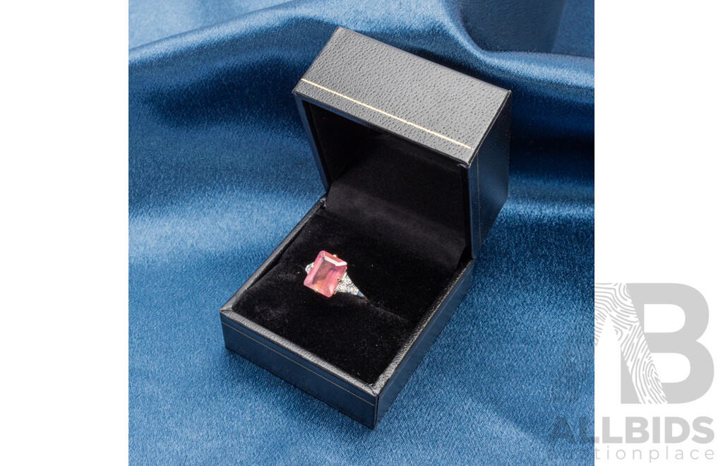 9ct Yellow Gold Natural Ruby & Diamond Ring with Valuation - Size L.5