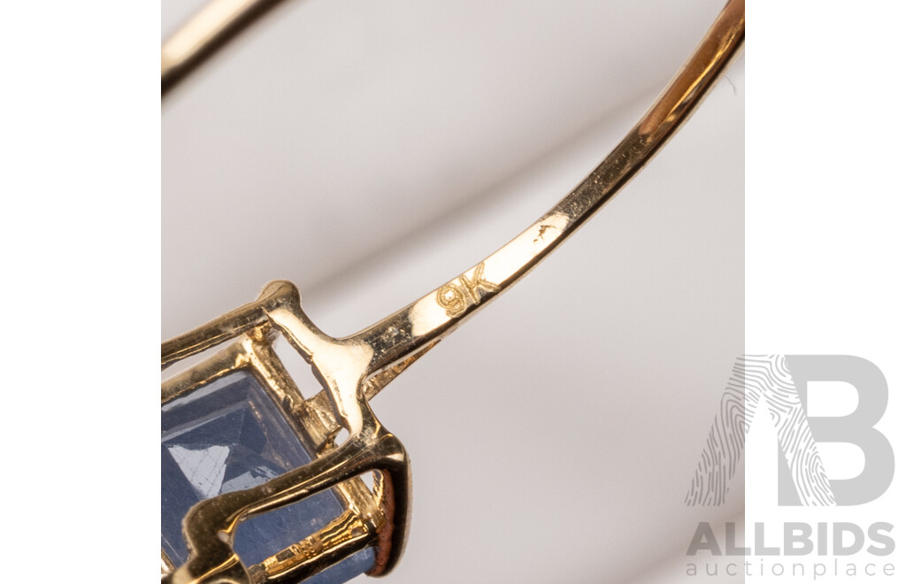 9ct Yellow Gold Natural Sapphire Ring with IGI Valuation - Size N.5