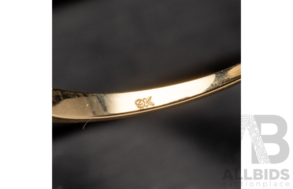 9ct Yellow Gold Natural Ruby & Diamond Ring with Valuation - Size L.5