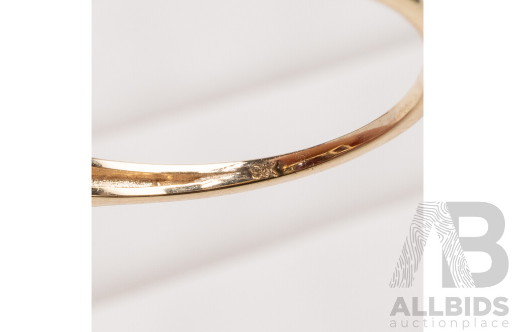 Yellow Gold Natural Amethyst / Natural White Topaz Ring with Valuation - Size L