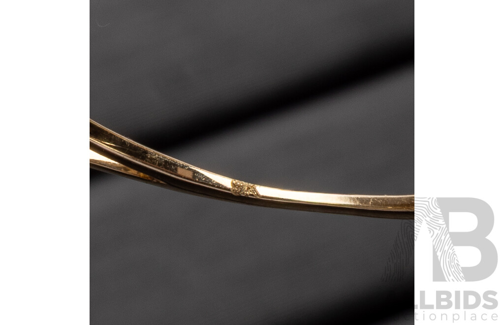 9ct Yellow Gold Natural Ruby & Diamond Ring with Valuation - Size N.5