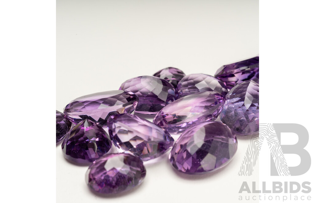 200 Carat Natural Amethyst Parcel – Bulk Gemstone Lot