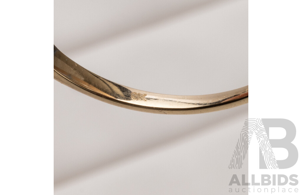 9ct Yellow Gold Natural Amethyst & Diamond Ring with Valuation - Size L