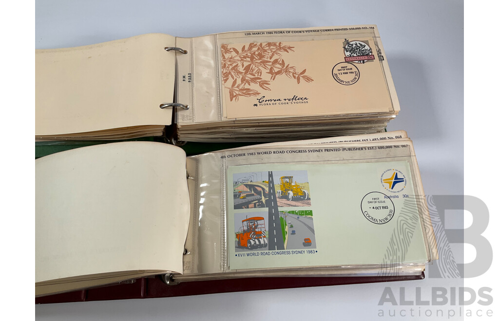 Two Albums of Australian First Day Covers, Mostly Consecutive 26th January 1983 to 28th September 1988