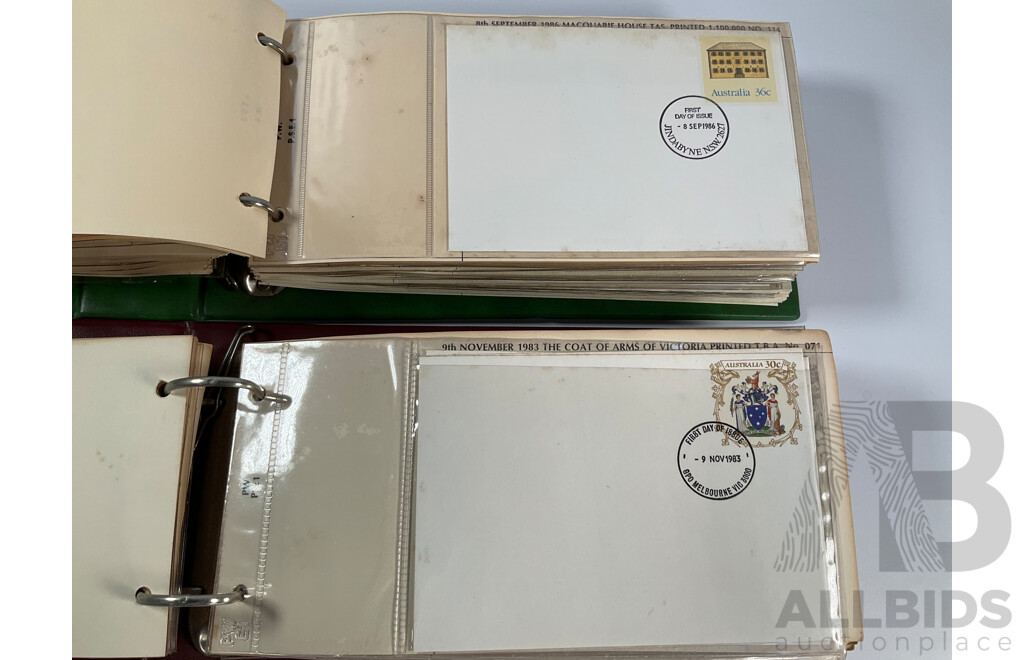 Two Albums of Australian First Day Covers, Mostly Consecutive 26th January 1983 to 28th September 1988