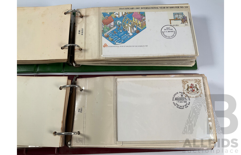 Two Albums of Australian First Day Covers, Mostly Consecutive 26th January 1983 to 28th September 1988