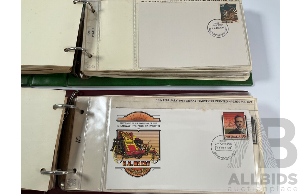 Two Albums of Australian First Day Covers, Mostly Consecutive 26th January 1983 to 28th September 1988