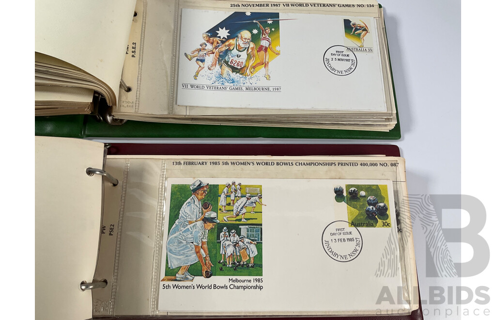 Two Albums of Australian First Day Covers, Mostly Consecutive 26th January 1983 to 28th September 1988