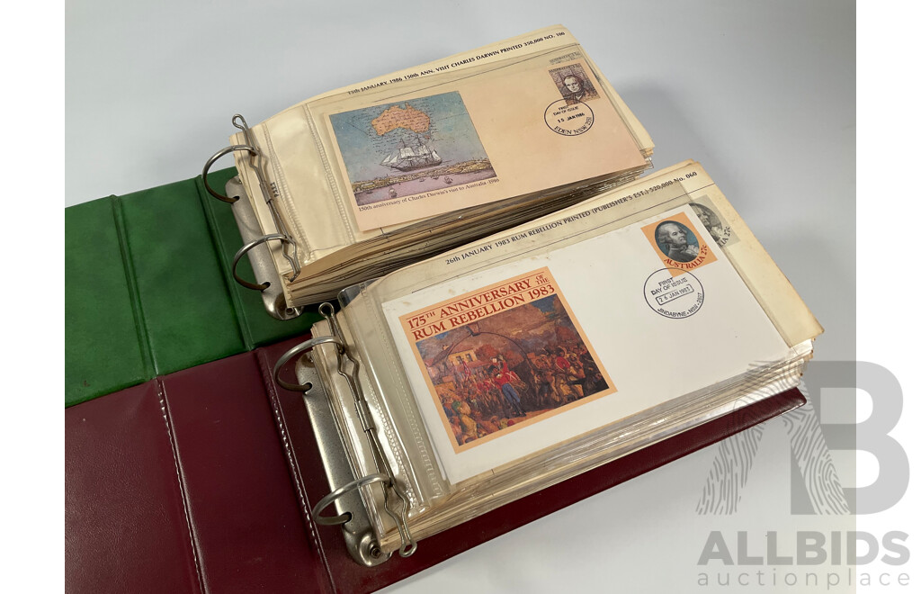 Two Albums of Australian First Day Covers, Mostly Consecutive 26th January 1983 to 28th September 1988