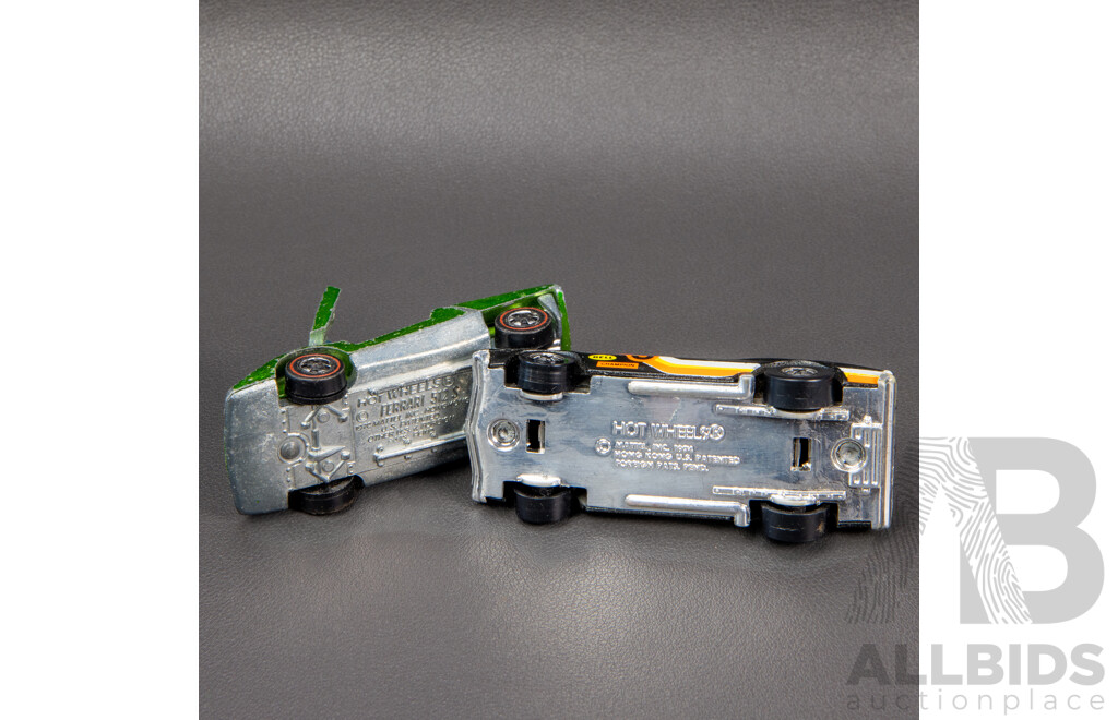 Vintage Hot Wheels Redline US Army Jeep, Redline Ferrari 512S, 1931 Duesenberg, Ford Gran Torino Stock Car