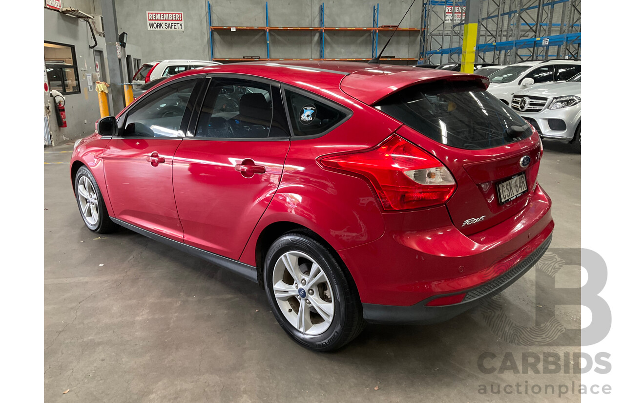 4/2014 Ford Focus Trend LW MK2 Upgrade 5d Hatchback Ruby Red Turbo Diesel 2.0L