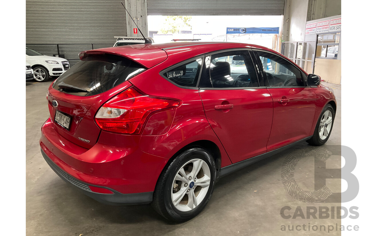 4/2014 Ford Focus Trend LW MK2 Upgrade 5d Hatchback Ruby Red Turbo Diesel 2.0L