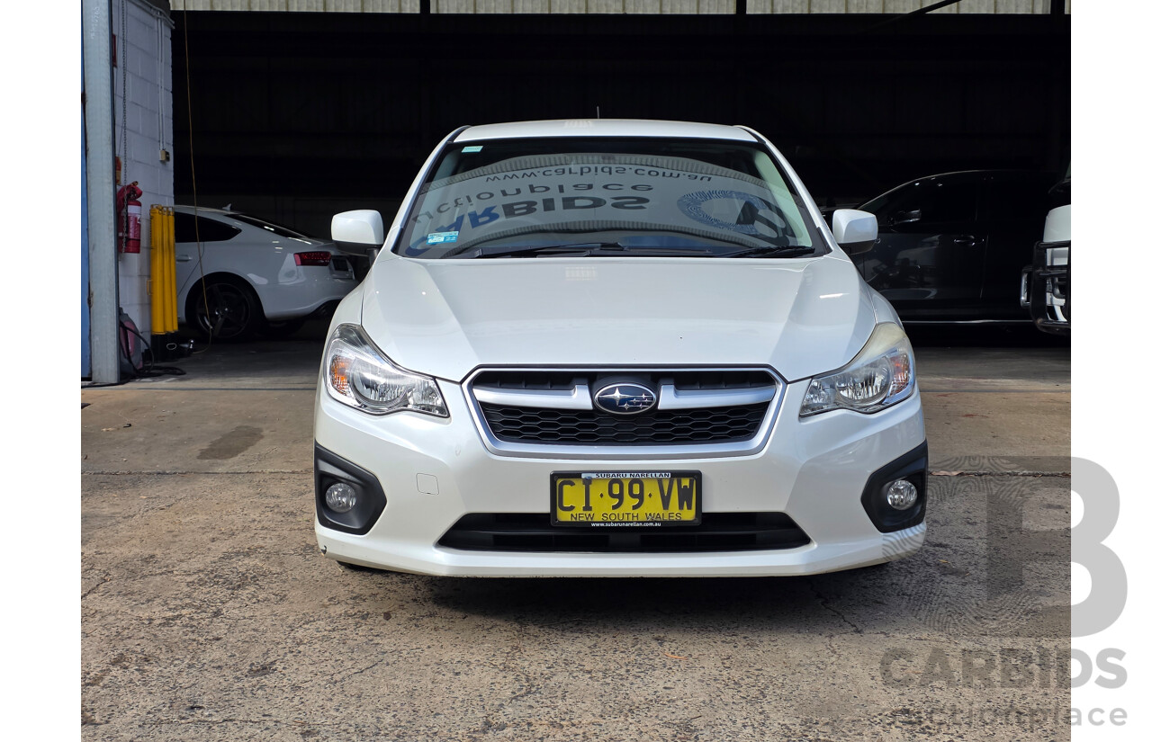 7/2013 Subaru Impreza 2.0i (AWD) MY14 4d Sedan White 2.0L