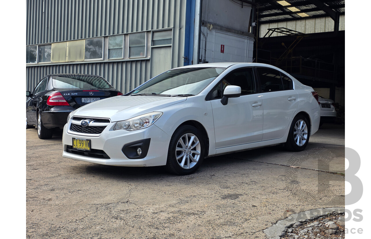 7/2013 Subaru Impreza 2.0i (AWD) MY14 4d Sedan White 2.0L