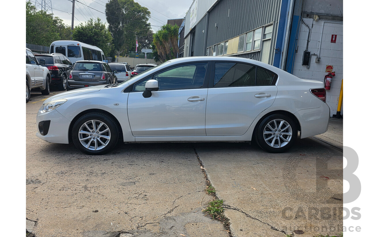 7/2013 Subaru Impreza 2.0i (AWD) MY14 4d Sedan White 2.0L