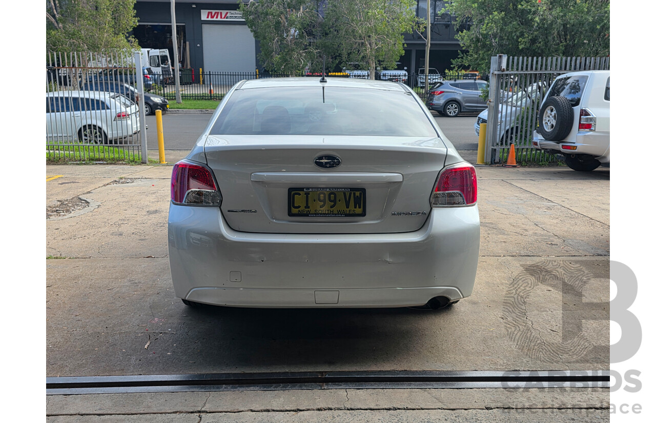 7/2013 Subaru Impreza 2.0i (AWD) MY14 4d Sedan White 2.0L