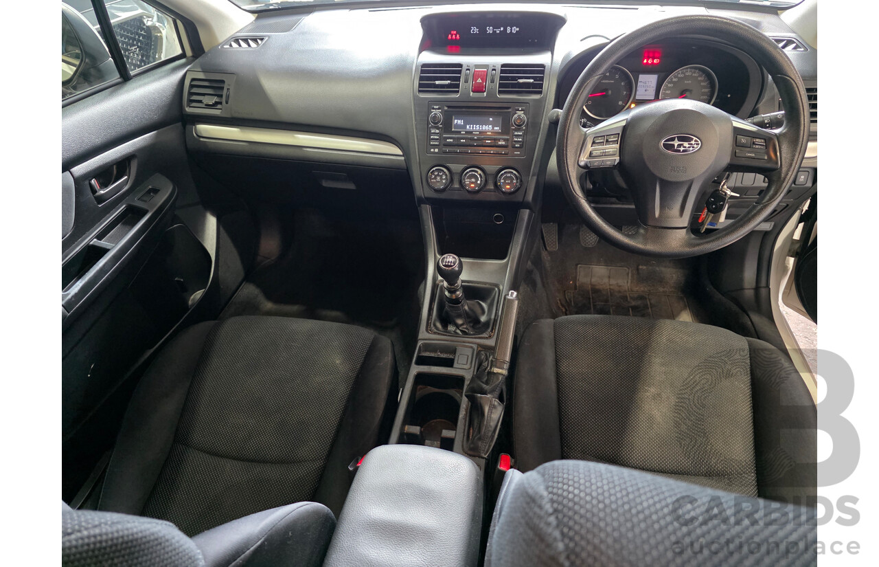 7/2013 Subaru Impreza 2.0i (AWD) MY14 4d Sedan White 2.0L