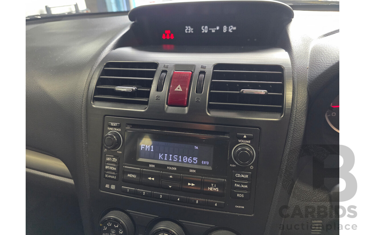 7/2013 Subaru Impreza 2.0i (AWD) MY14 4d Sedan White 2.0L