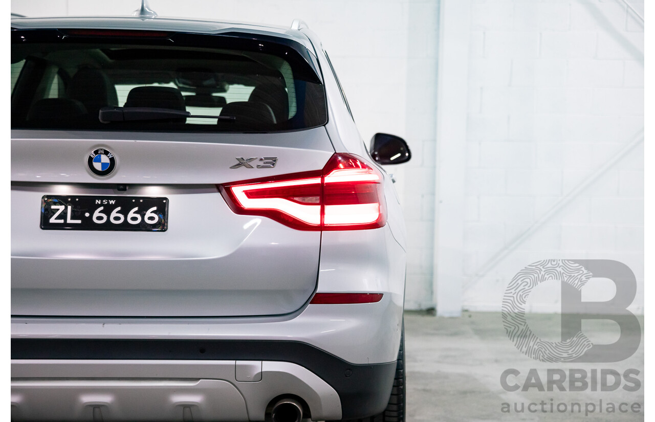 05/2018 BMW X3 xDrive30i xLine (AWD) G01 4d Wagon Glacier Silver Metallic Turbo 2.0L