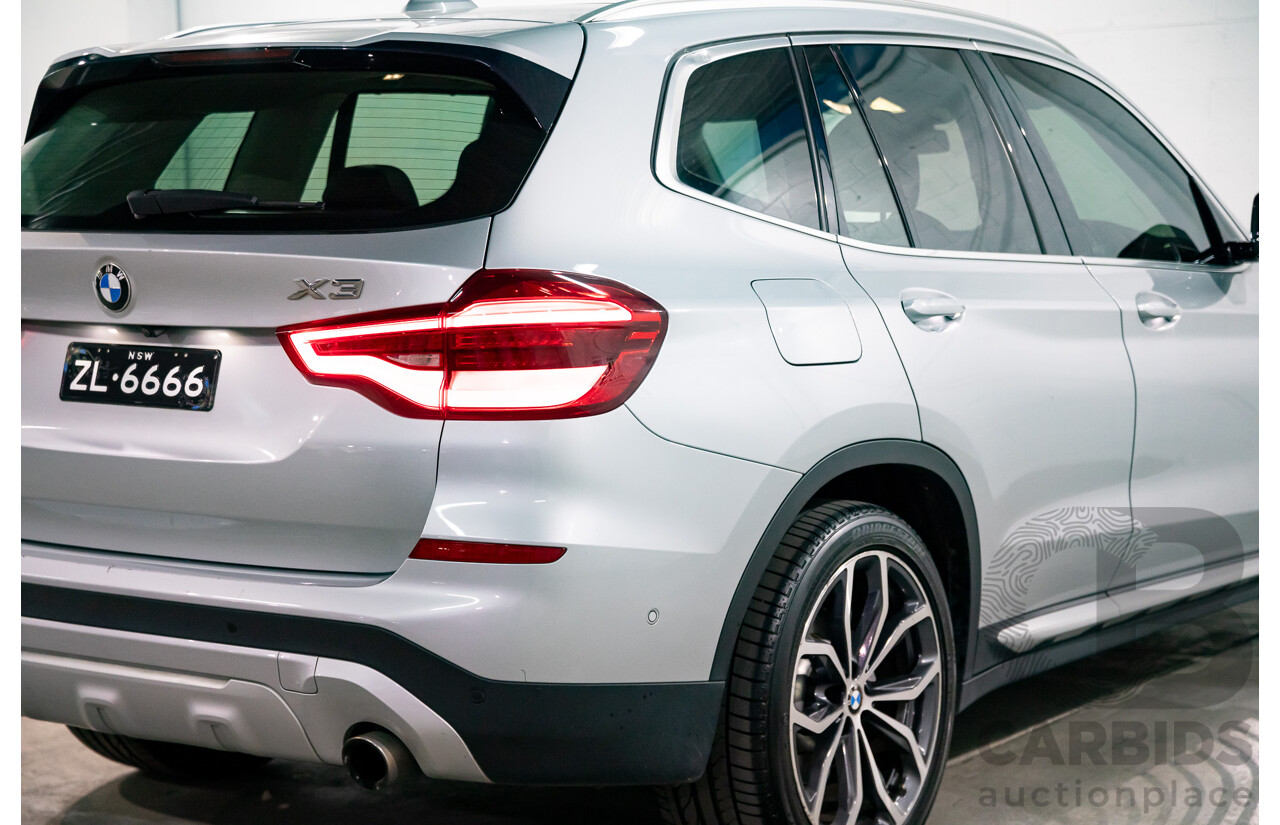 05/2018 BMW X3 xDrive30i xLine (AWD) G01 4d Wagon Glacier Silver Metallic Turbo 2.0L