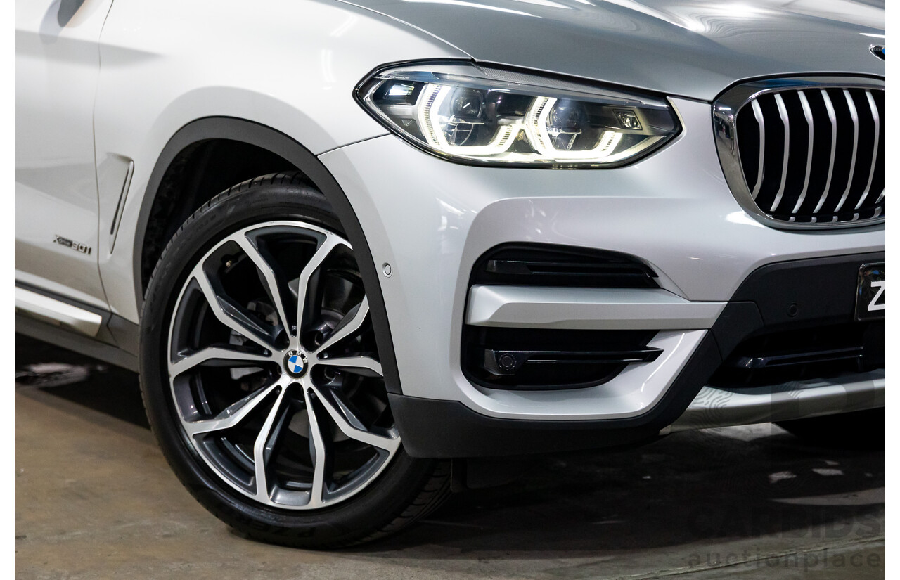 05/2018 BMW X3 xDrive30i xLine (AWD) G01 4d Wagon Glacier Silver Metallic Turbo 2.0L