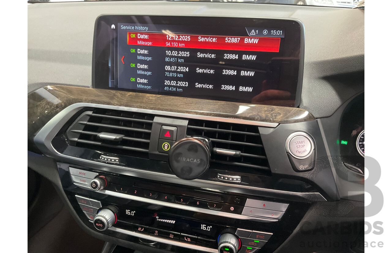 05/2018 BMW X3 xDrive30i xLine (AWD) G01 4d Wagon Glacier Silver Metallic Turbo 2.0L