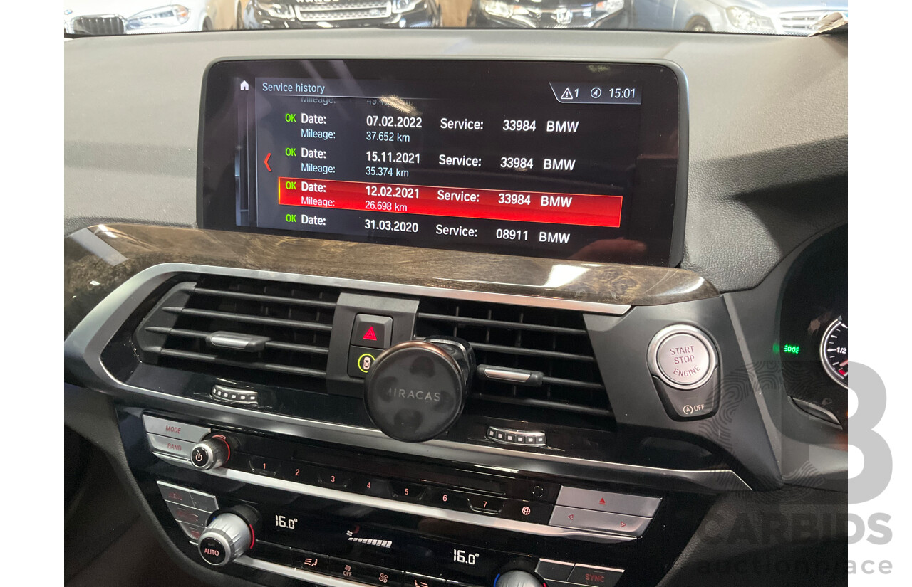 05/2018 BMW X3 xDrive30i xLine (AWD) G01 4d Wagon Glacier Silver Metallic Turbo 2.0L