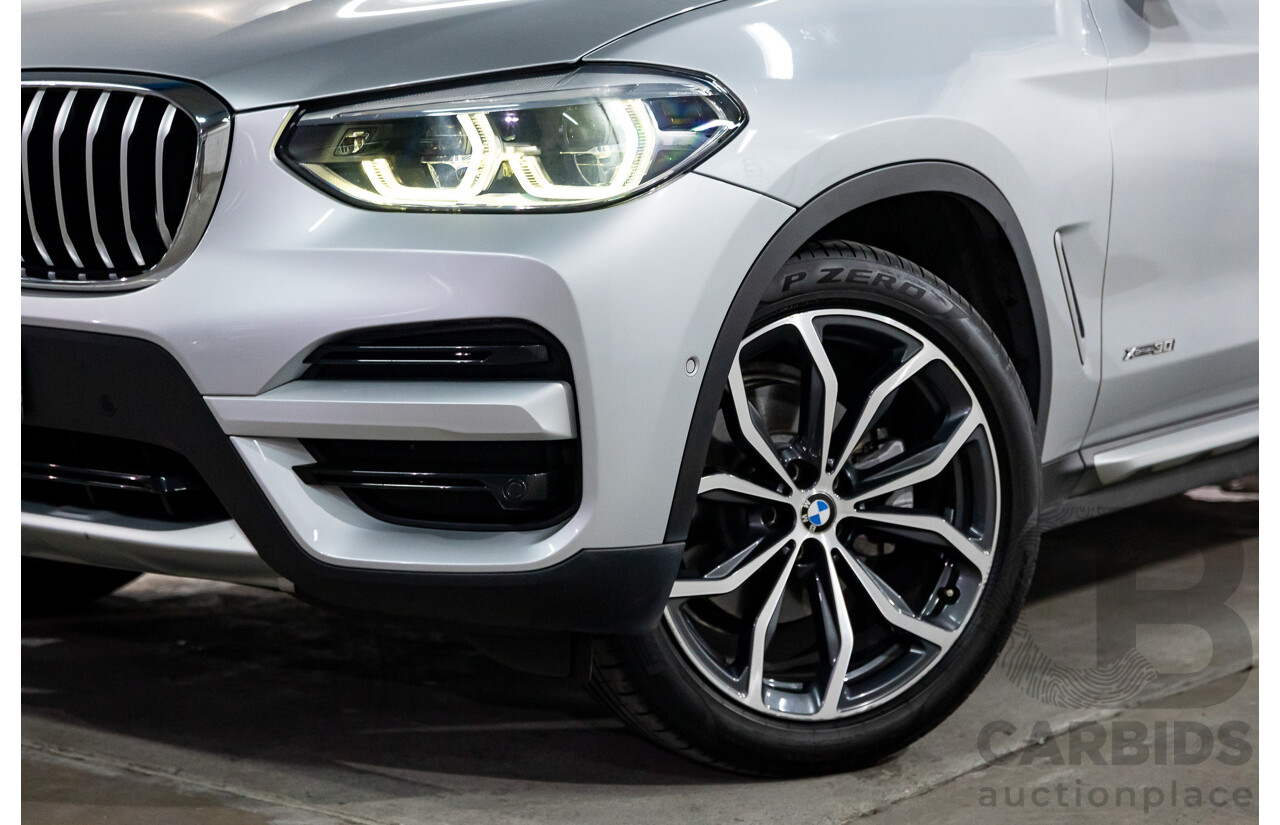 05/2018 BMW X3 xDrive30i xLine (AWD) G01 4d Wagon Glacier Silver Metallic Turbo 2.0L