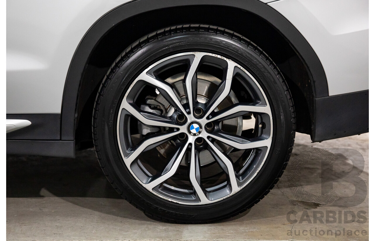 05/2018 BMW X3 xDrive30i xLine (AWD) G01 4d Wagon Glacier Silver Metallic Turbo 2.0L