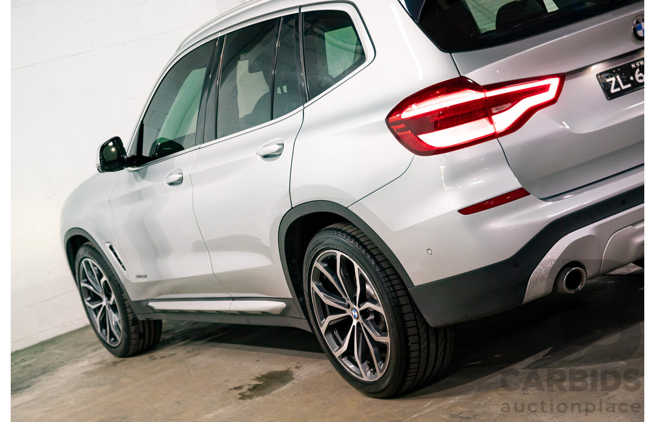 05/2018 BMW X3 xDrive30i xLine (AWD) G01 4d Wagon Glacier Silver Metallic Turbo 2.0L