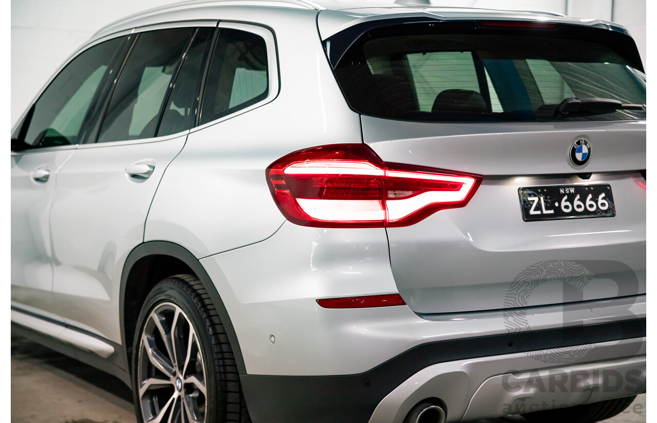 05/2018 BMW X3 xDrive30i xLine (AWD) G01 4d Wagon Glacier Silver Metallic Turbo 2.0L