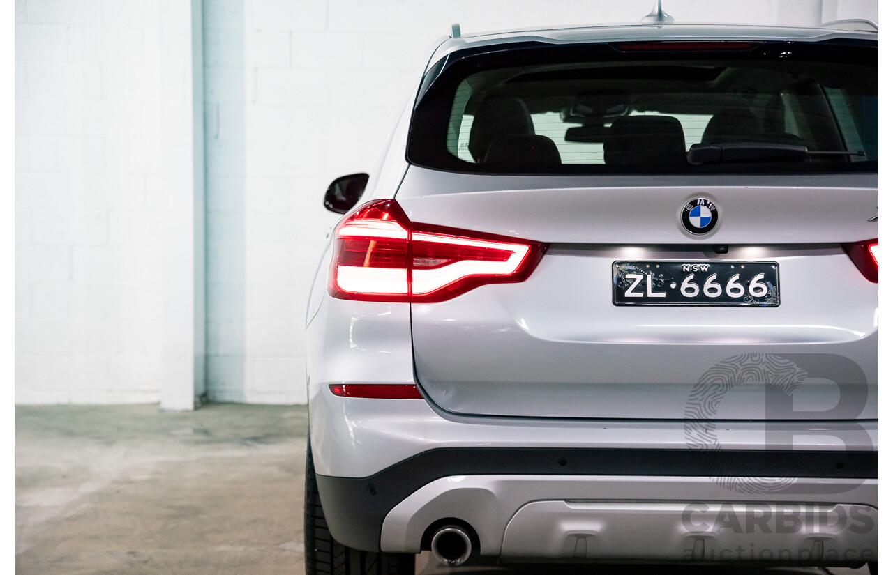 05/2018 BMW X3 xDrive30i xLine (AWD) G01 4d Wagon Glacier Silver Metallic Turbo 2.0L
