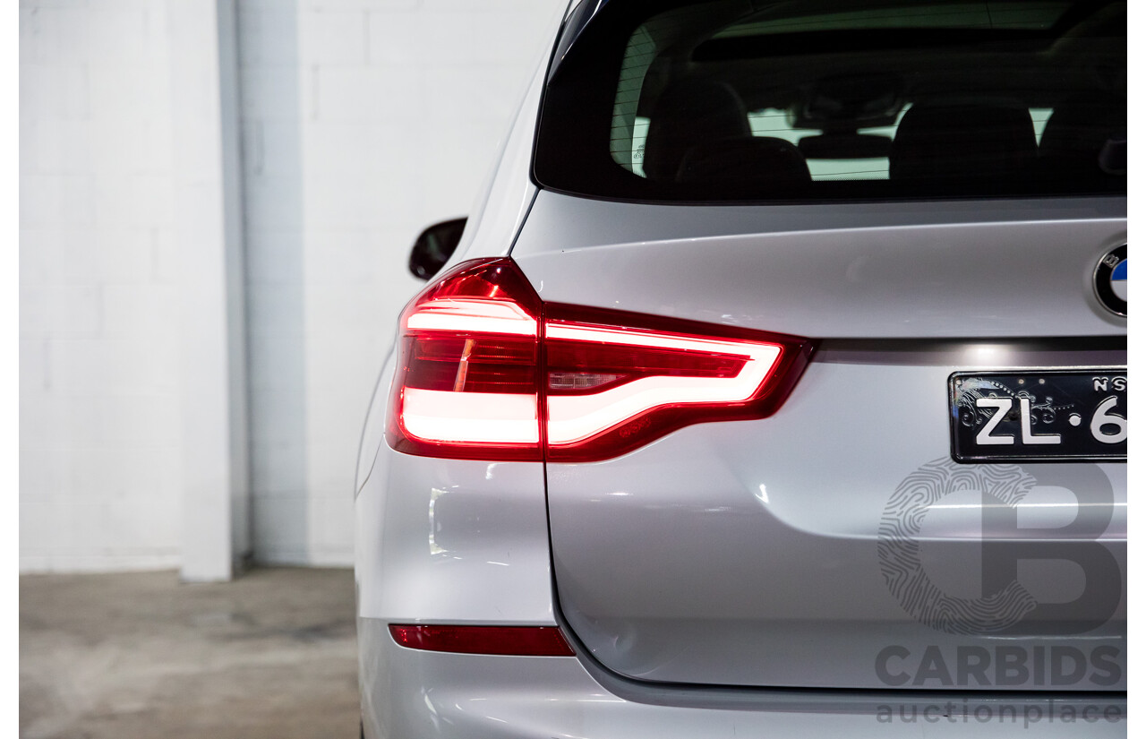 05/2018 BMW X3 xDrive30i xLine (AWD) G01 4d Wagon Glacier Silver Metallic Turbo 2.0L