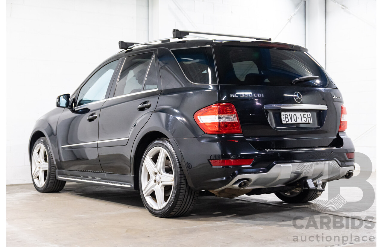 4/2011 Mercedes-Benz ML 350 CDI (4x4) 164 MY11 4d Wagon Black Obsidian Metallic Turbo Diesel V6 3.0L